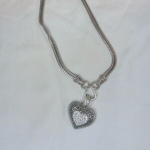 Lia Sophia Silver Heart Pendant Necklace